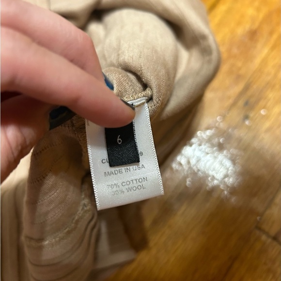 Kimberly Ovitz Women’s Nude Color Wool Blend Bodycon Long Sleeve Size 6 USA - Picture 7 of 10